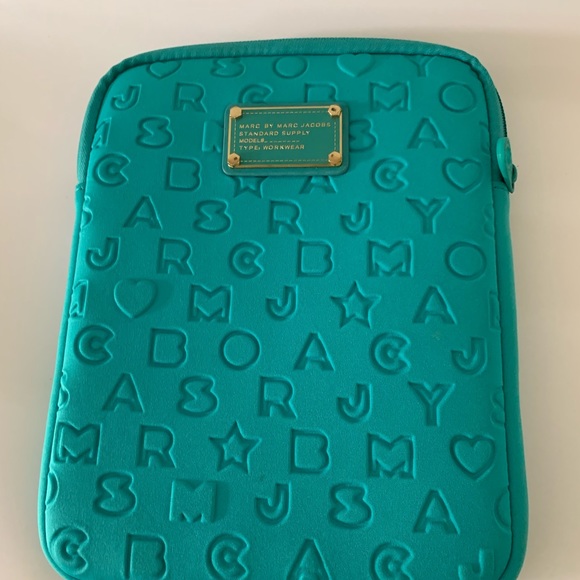 Marc By Marc Jacobs Other - Marc by Marc Jacobs Teal Logo Tablet Sleeve  8 X  10.5 Peacock Blue